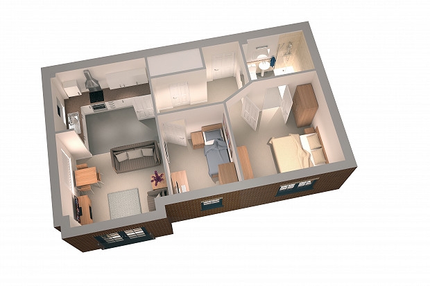 Artist impression of an apartment at Wellington View