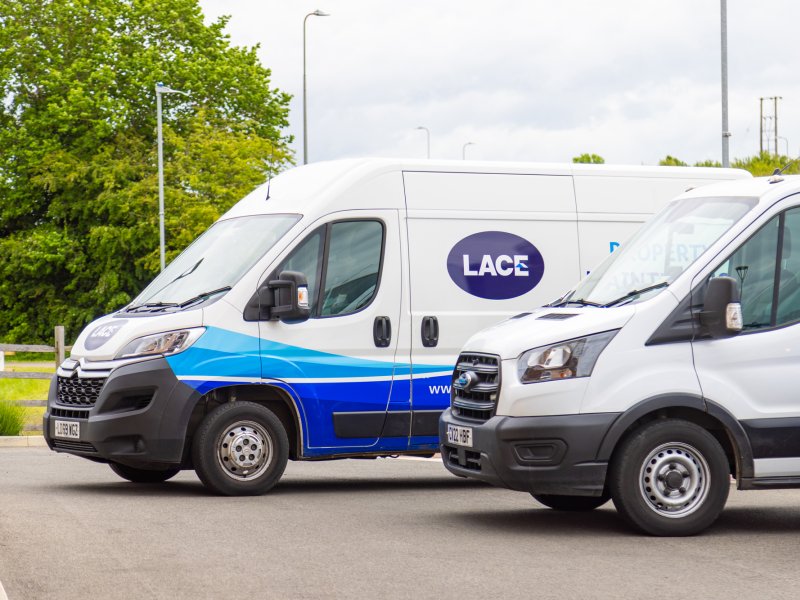 Fleet of Lace Housing vans